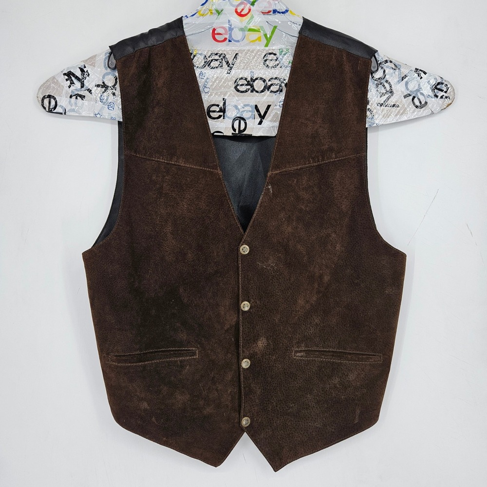 Scully Vest Mens Extra Large Brown Genuine‎ Leather Formal Western Wear